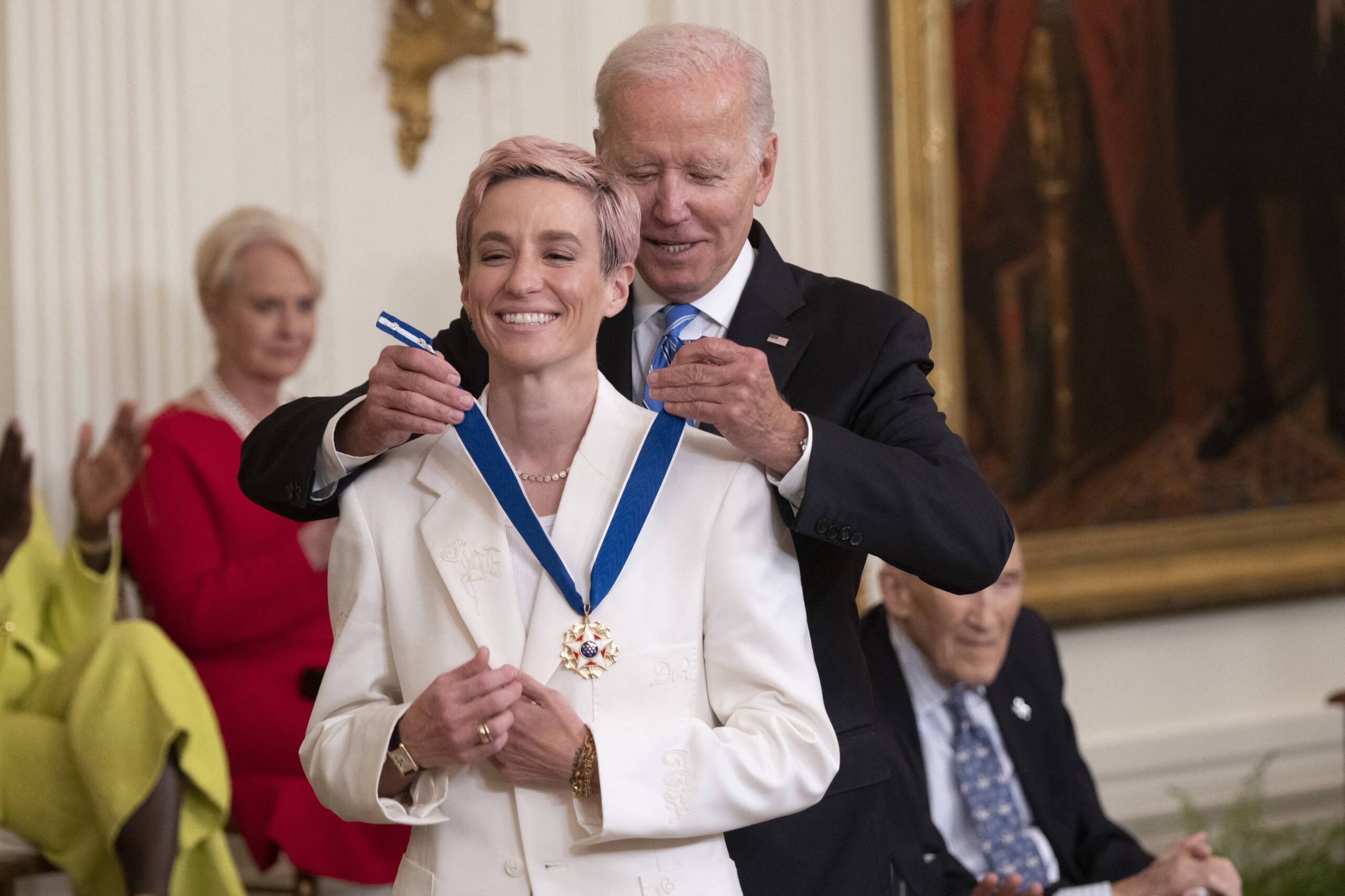 President Joe Biden awards the Medal of Freedom to Megan Rapinoe