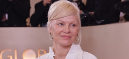 Pamela Anderson at the 83rd Annual Golden Globe Awards