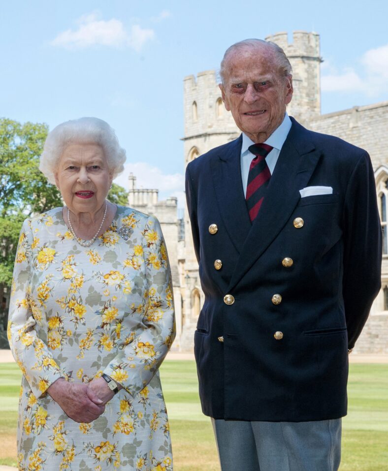 Queen Elizabeth II and The Duke of Edinburgh pictured in the quadrangle of Windsor Castle ahead of The Duke’s 99th Birthday