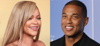 A photo collage of Rihanna and Don Lemon