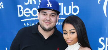 Rob Kardashian poses with Blac Chyna