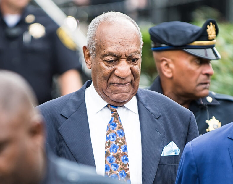 Bill Cosby leaves first day of Sentencing for his sexual assault trial at Montgomery County Courthouse  in Norristown, PA