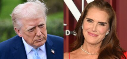 Donald Trump (left) Brooke Shields (right)