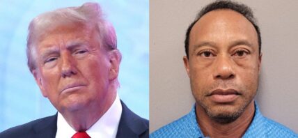 Donald Trump, Tiger Woods photo collage