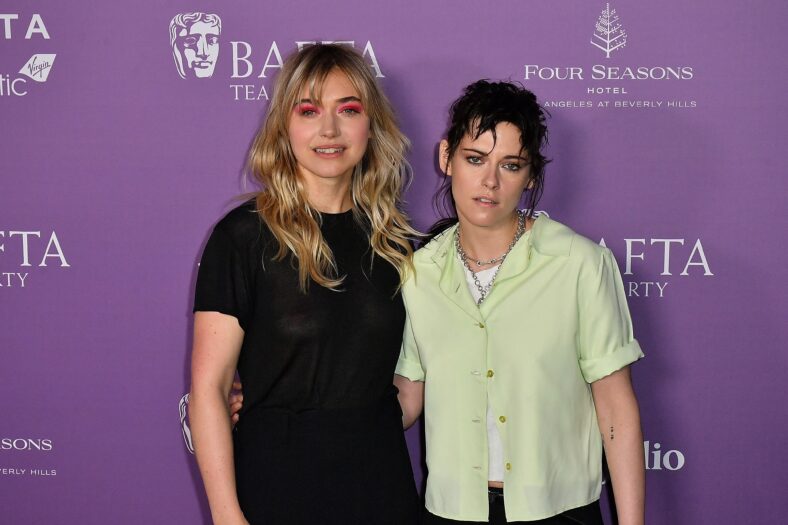 Dylan Meyer and Kristen Stewart at 2026 BAFTA Tea Party - Arrivals