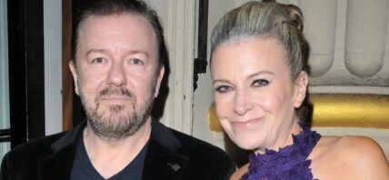 Ricky Gervais and Jane Fallon at Specsavers National Book Awards