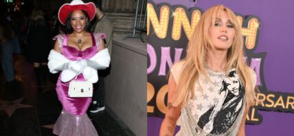 Photo collage of Miley Cyrus and Shanica Knowles.