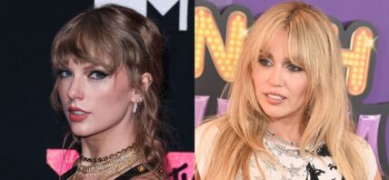 Taylor Swift (left) Miley Cyrus (right)