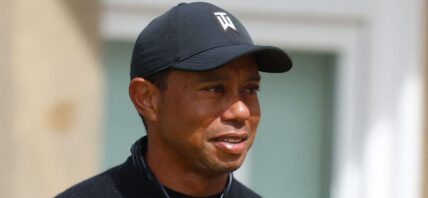Tiger Woods on the golf course