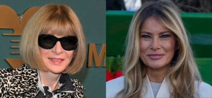 Anna Wintour and Melania Trump collage