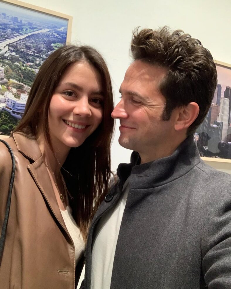 Brandon Barash smiling st his present wife
