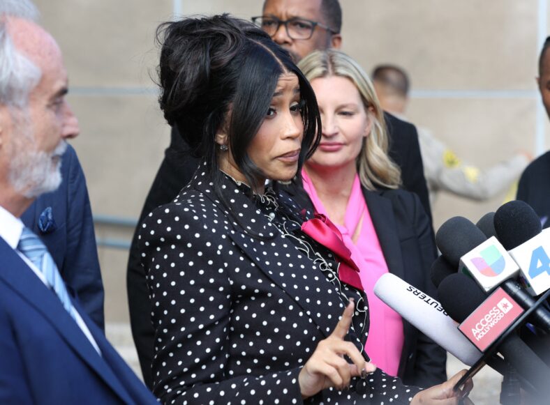 Cardi B outside court