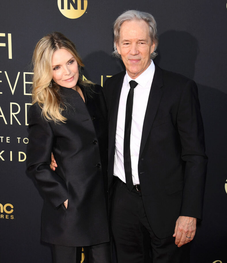 David E. Kelley and Michelle Pfeiffer on the red carpet