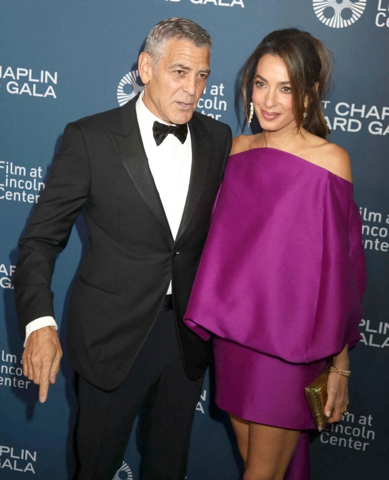 George Clooney and Amal Clooney at the 51st Annual Chaplin Award Gala Honoring George Clooney Red Carpet