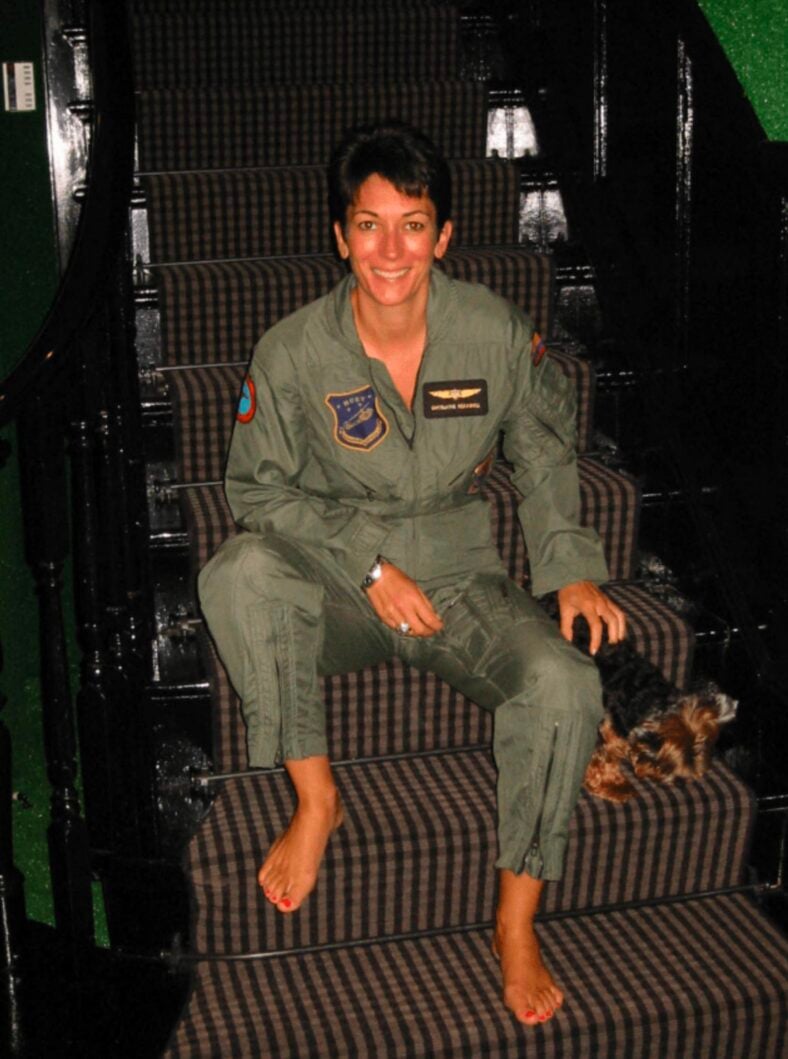 Ghislaine Maxwell in a flight suit