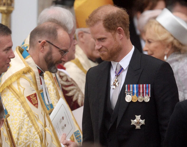 Prince Harry at his father's coronation