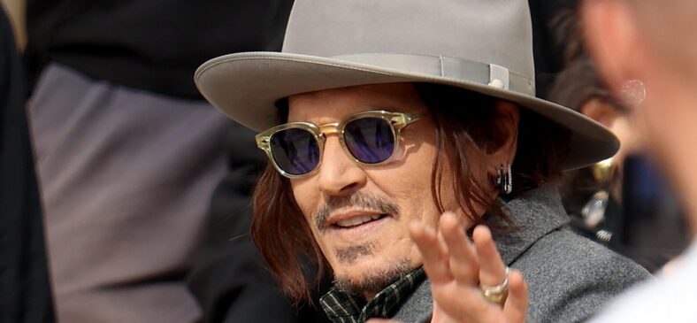 Johnny Depp attends the Christian Dior show in Paris