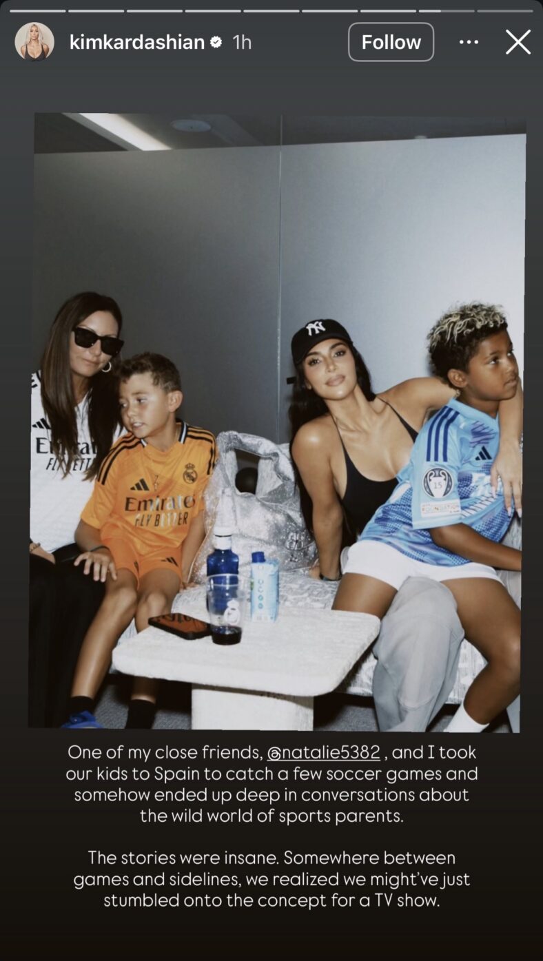 Kim Kardashian Instagram story, Team Moms show