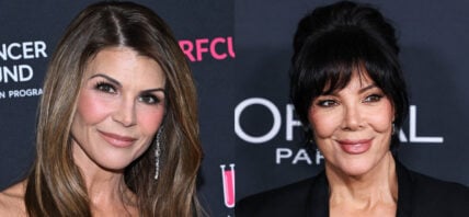 A photo collage of Lori Loughlin and Kris Jenner