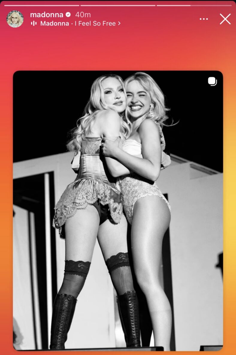 Madonna and Sabrina Carpenter at Coachella