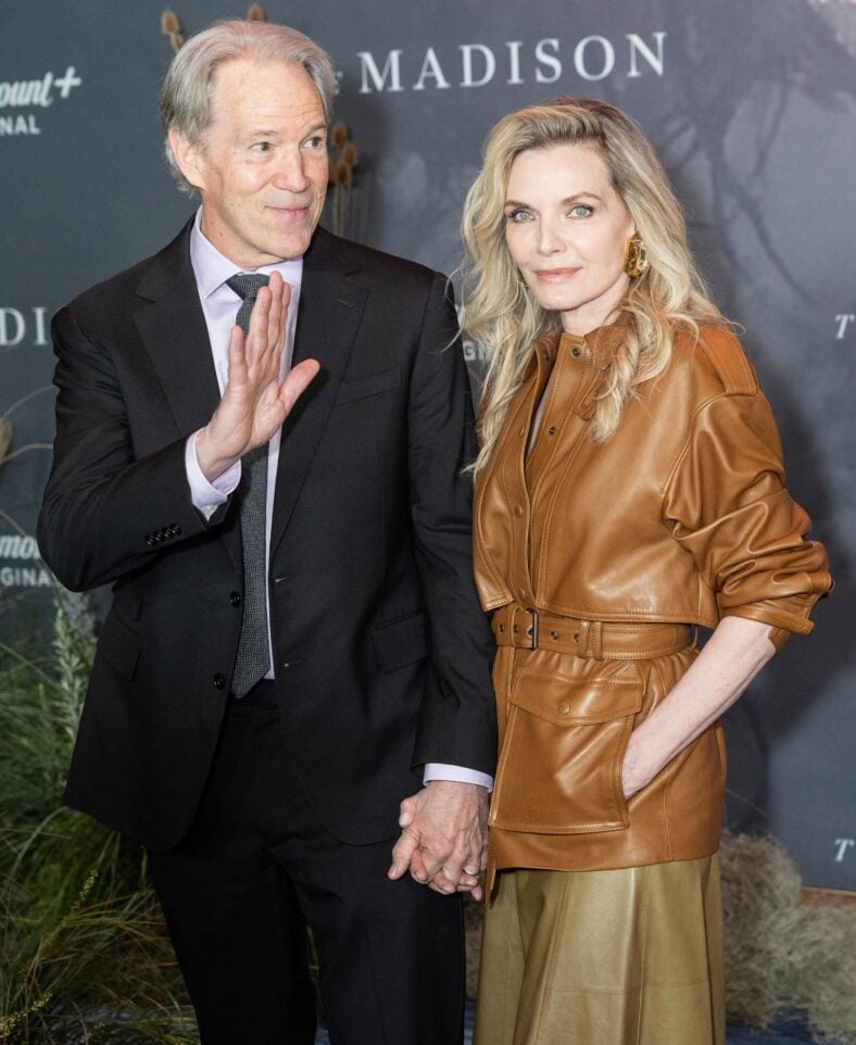 David E. Kelley and Michelle Pfeiffer on the red carpet