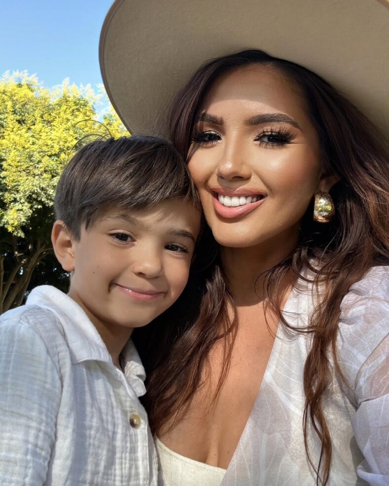 Natalie Mejia and her son