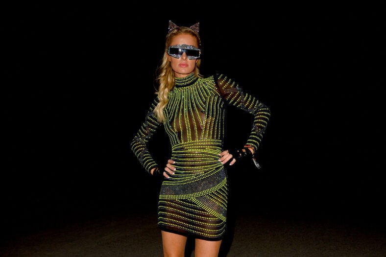 Paris Hilton Arrives to Neon Carnival In Style