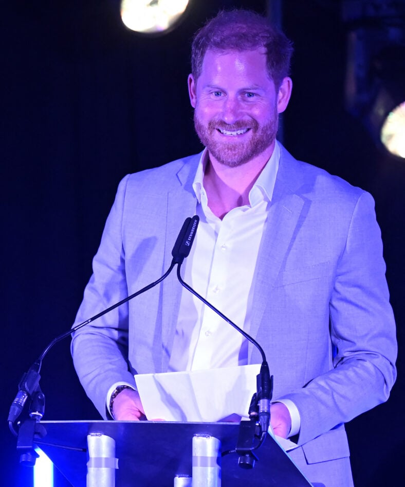 Prince Harry speaks at event
