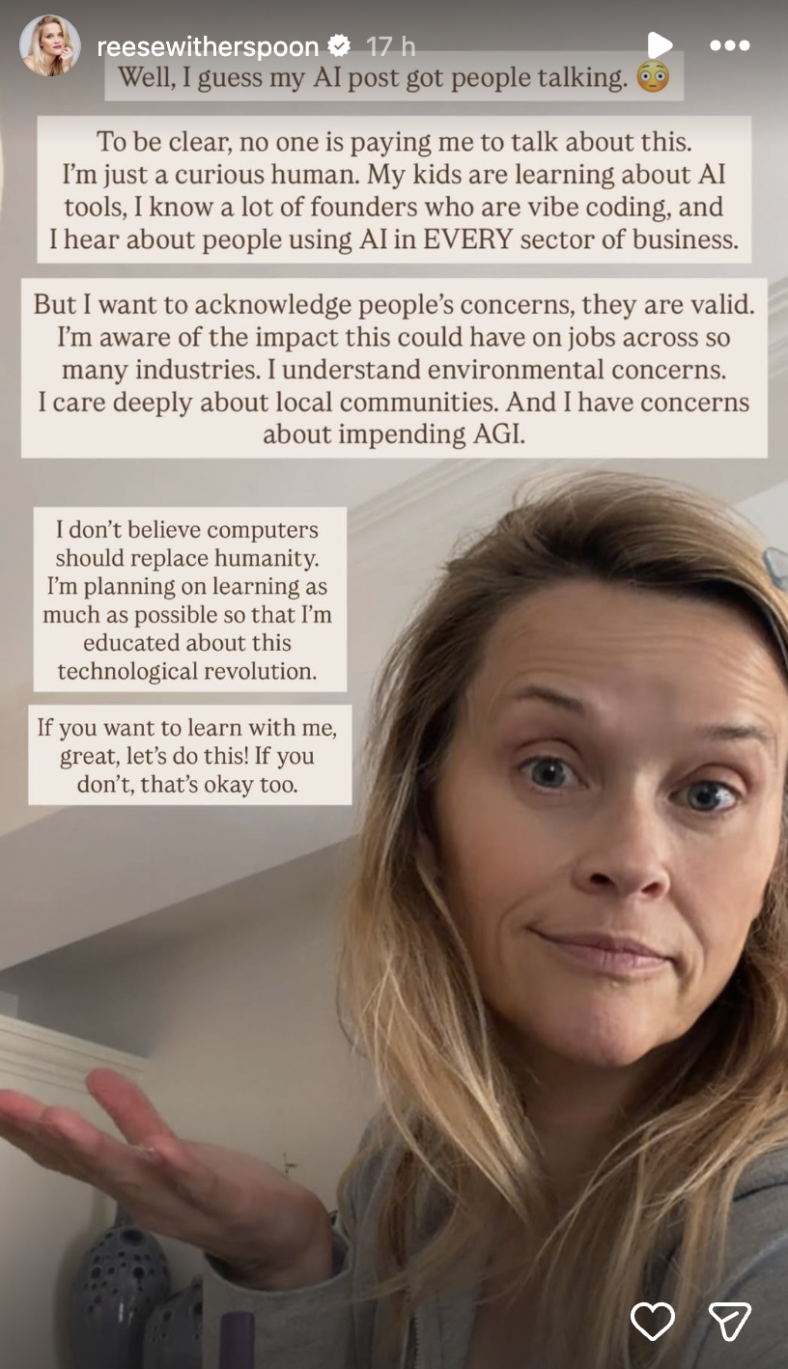 Reese Witherspoon on AI