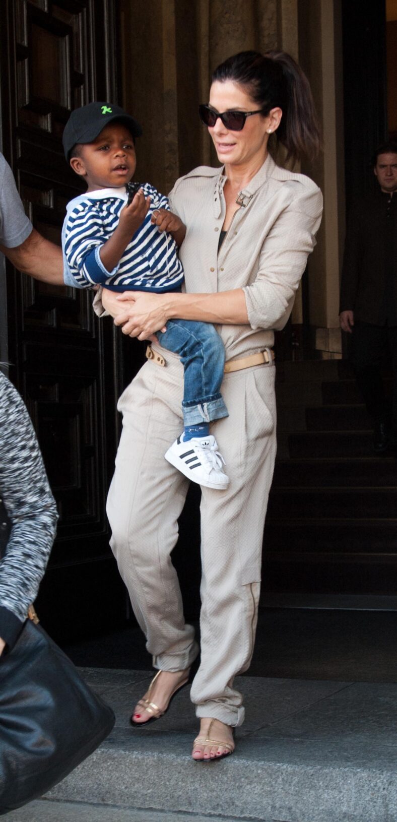 Sandra Bullock with her son, Louis