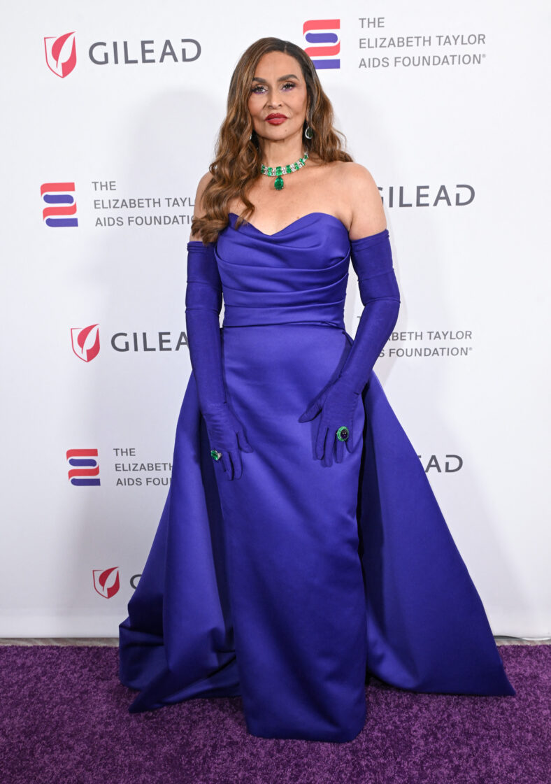 Tina Knowles on the red carpet