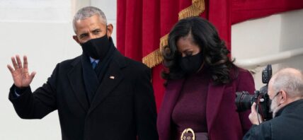 Barack and Michelle Obama at Joe Biden's inauguration