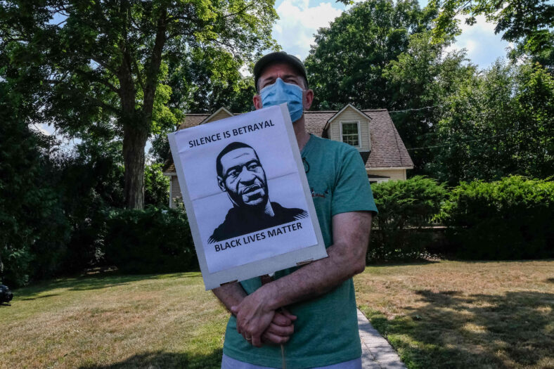 Black Lives Matter protest in Milford, US - 20 Jun 2020