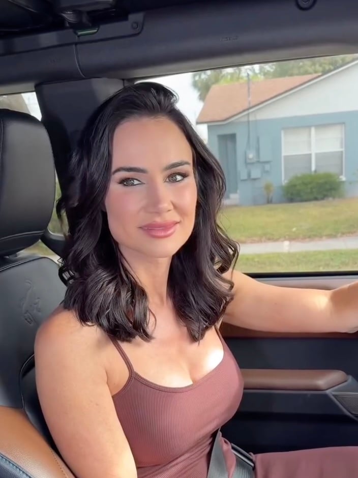 Catalina White driving a car