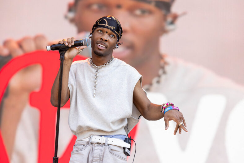 D4vd performing at the Bonnaroo Music Festival 2024