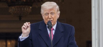 Donald Trump speaking to the nation