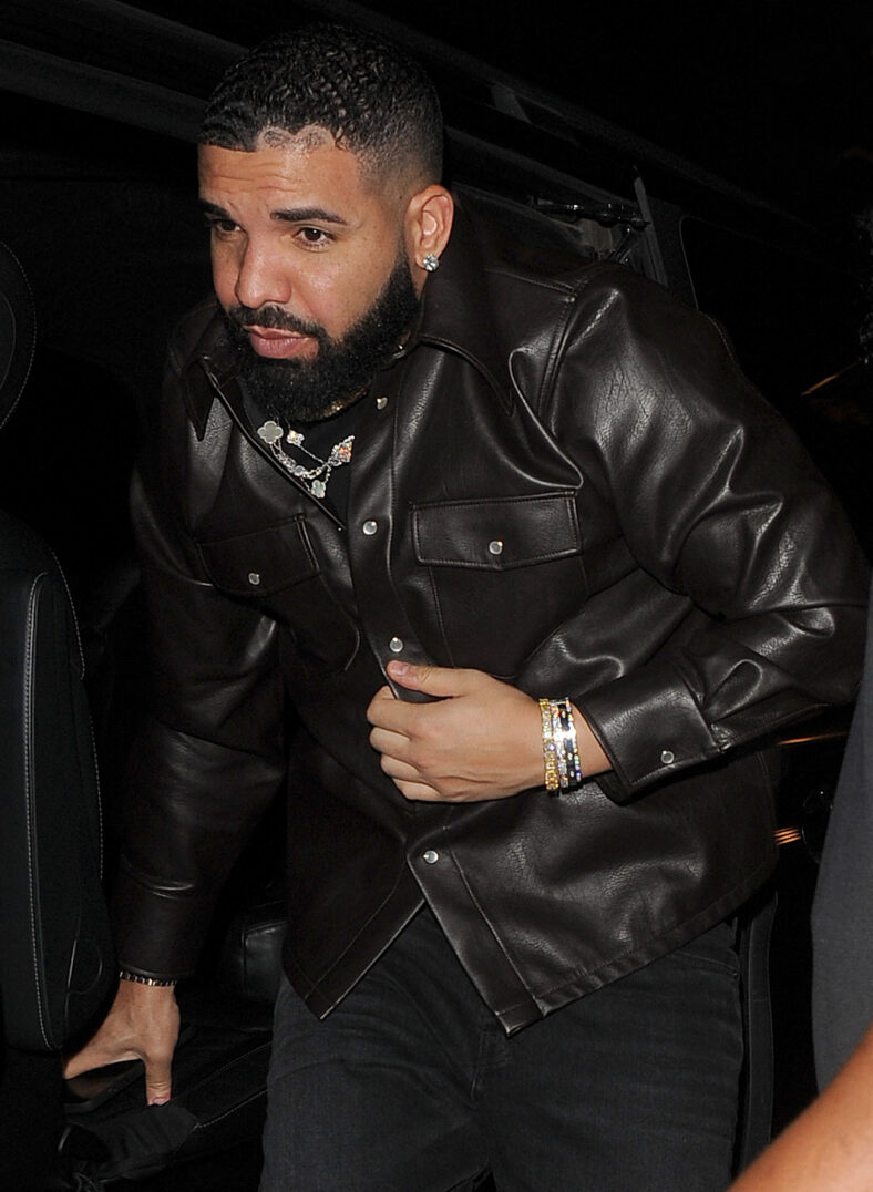 Drake leaving a party at One Marylebone, hosted by Tiffany Calver and YouTube.