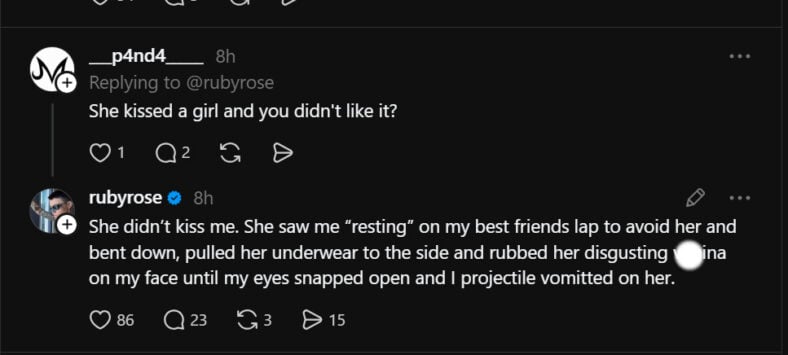 Ruby Rose on Katy Perry