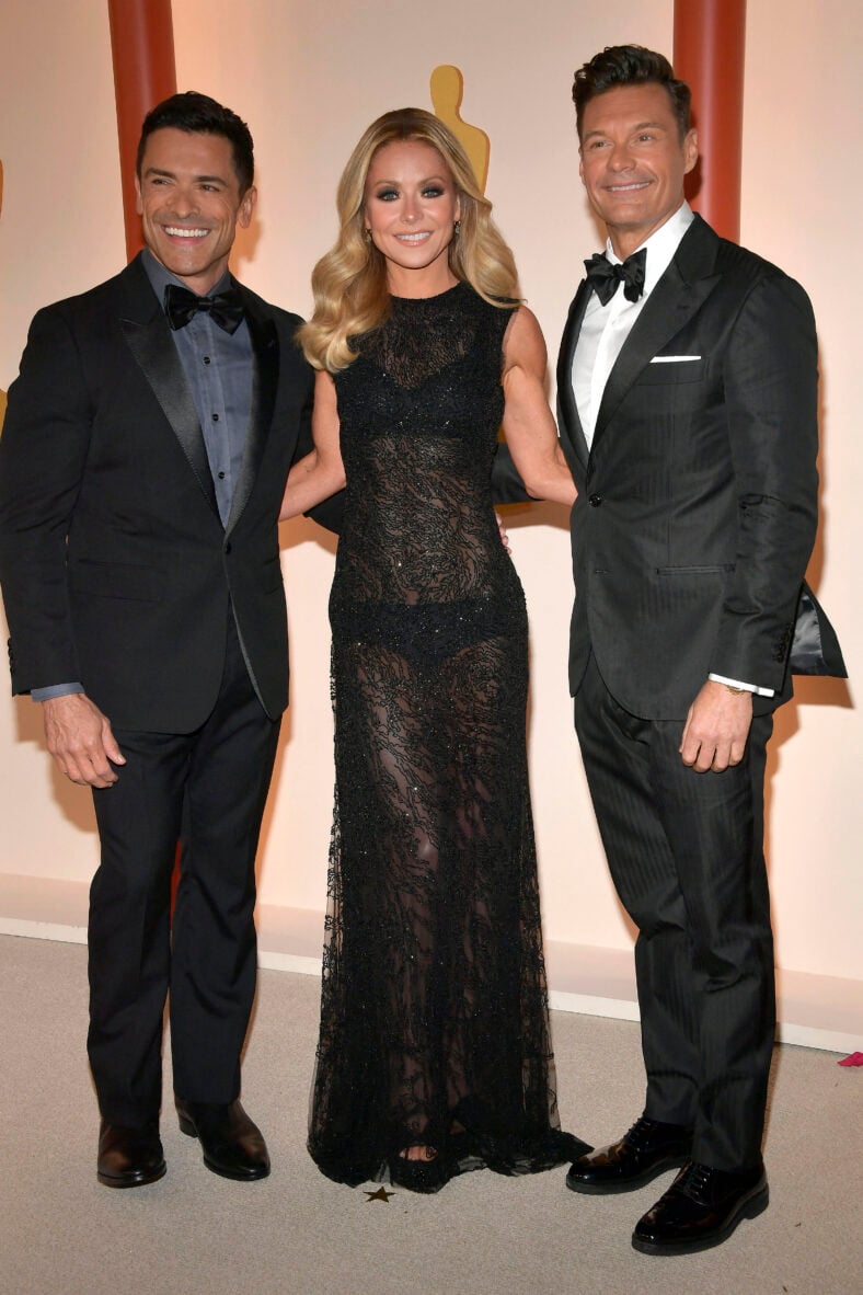 Ryan Seacrest, Kelly Ripa, and Mark Consuelos.