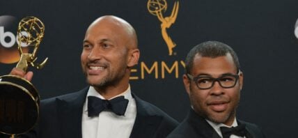 Keegan-Michael Key and Jordan Peele at the 68th Primetime Emmy Awards in Los Angeles