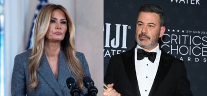 Melania Trump, Jimmy Kimmel photo collage