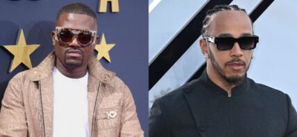 A side-by-side collage of Ray J and Lewis Hamilton