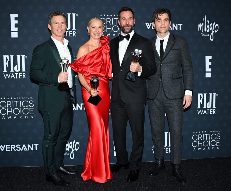 The Pitt Cast Shawn Hatosy, Katherine LaNasa, Noah Wyle and Patrick Ball