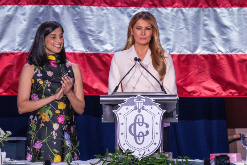Usha Vance and Melania Trump at the 113th Annual First Lady's Luncheon