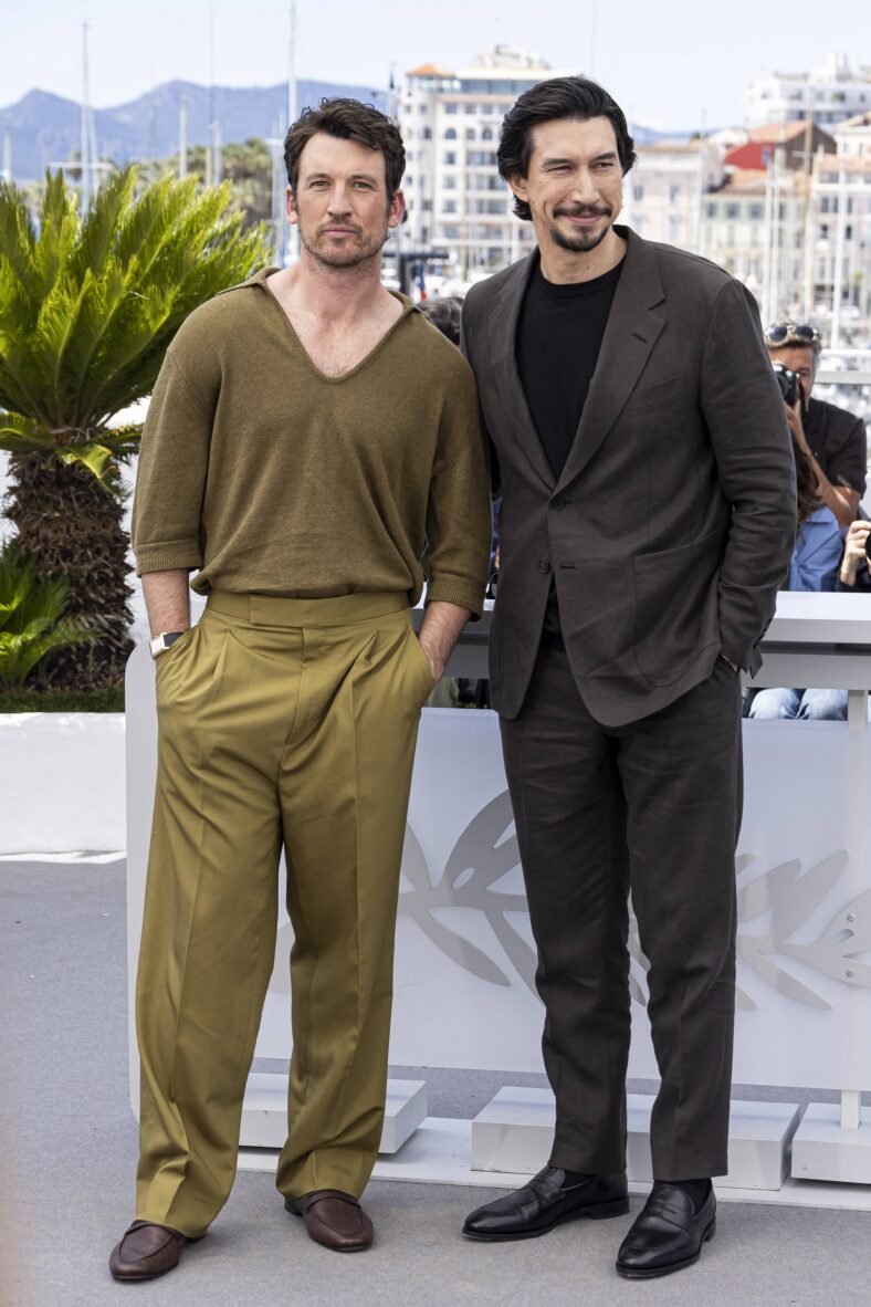 Adam Driver and Miles Teller at 'Paper Tiger' photocall at the 79th Cannes Film Festival
