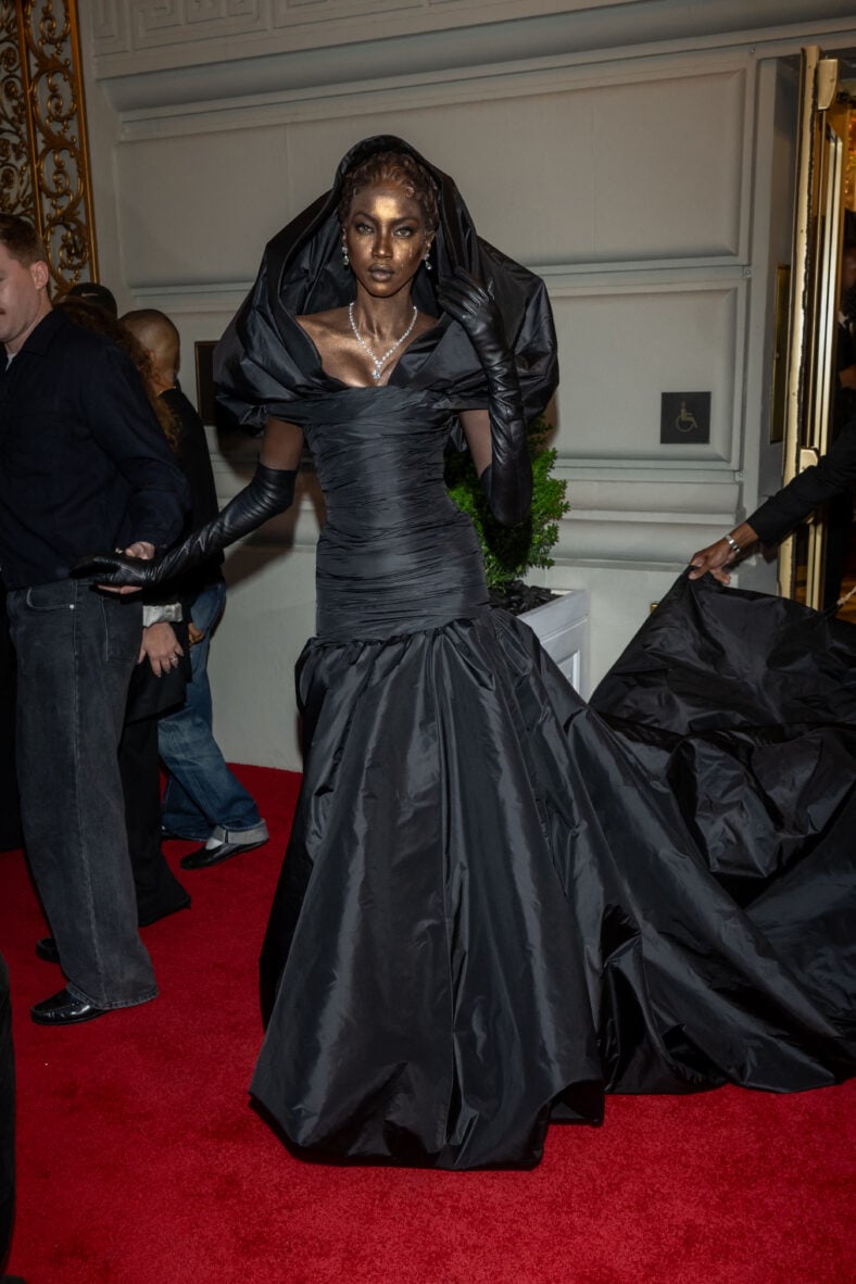 Anok Yai in a black dress for the 2026 Met Gala
