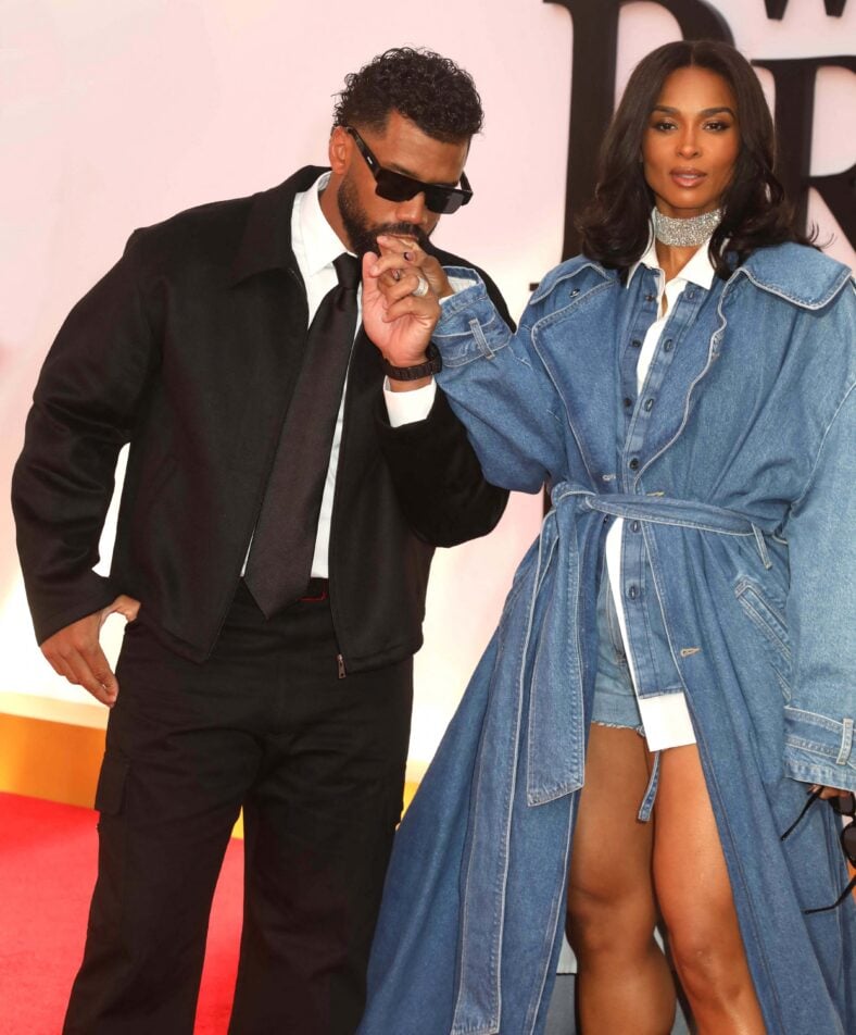Ciara and Russell Wilson on the red carpet
