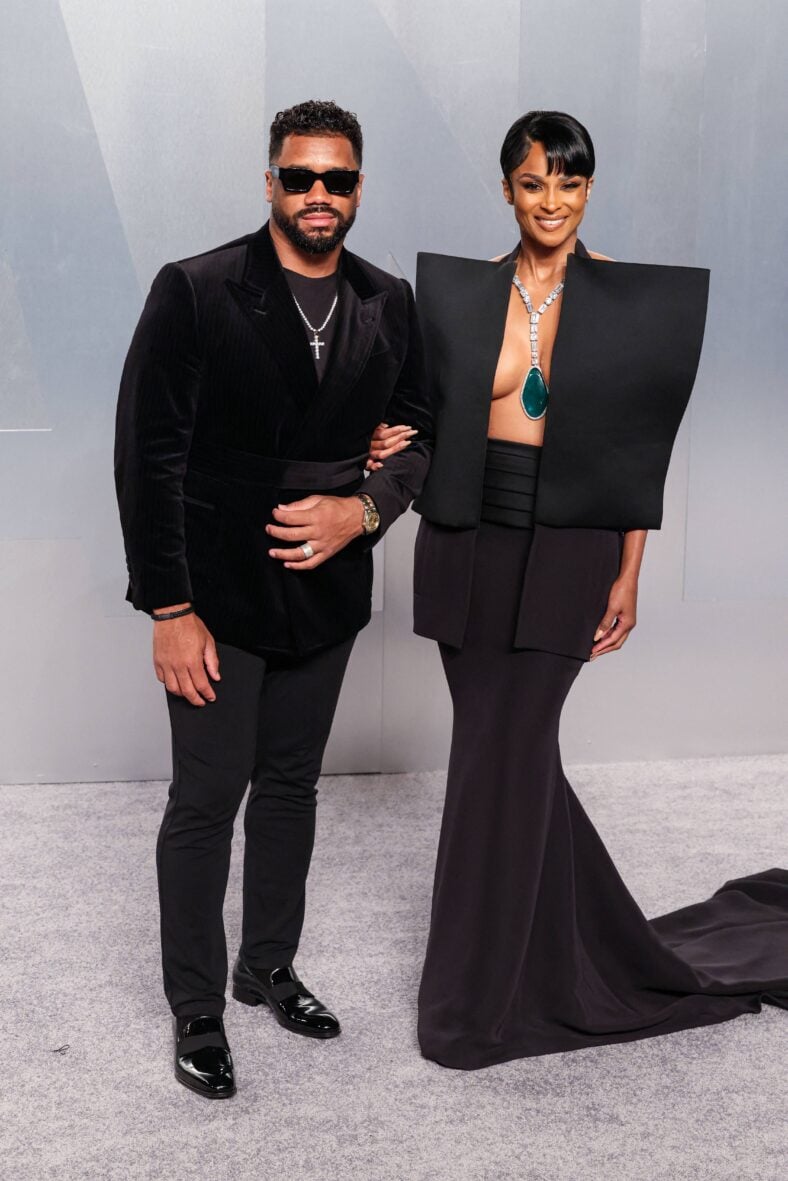 Ciara and Russell Wilson on the red carpet 