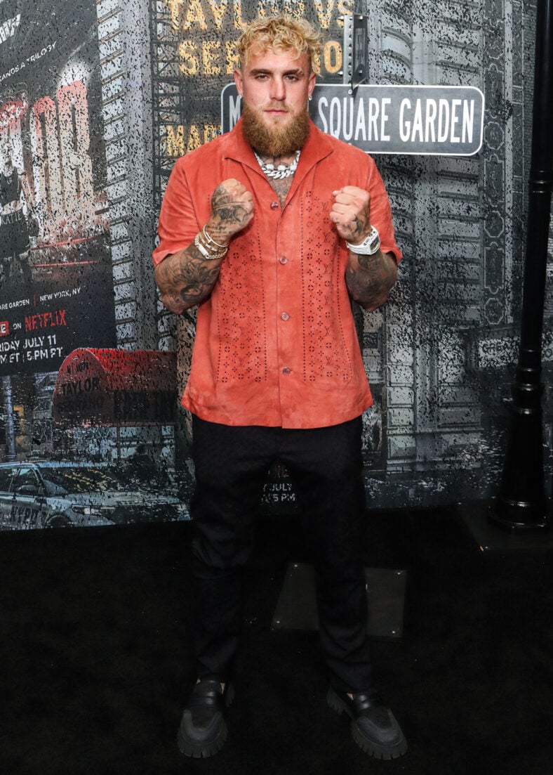Jake Paul poses at a Netflix Live Event