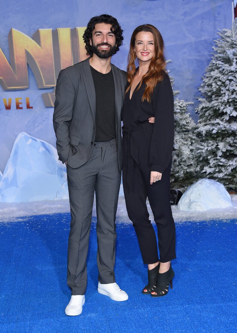 Justin and Emily Baldoni at the 'Jumanji: The Next Level' Hollywood Premiere